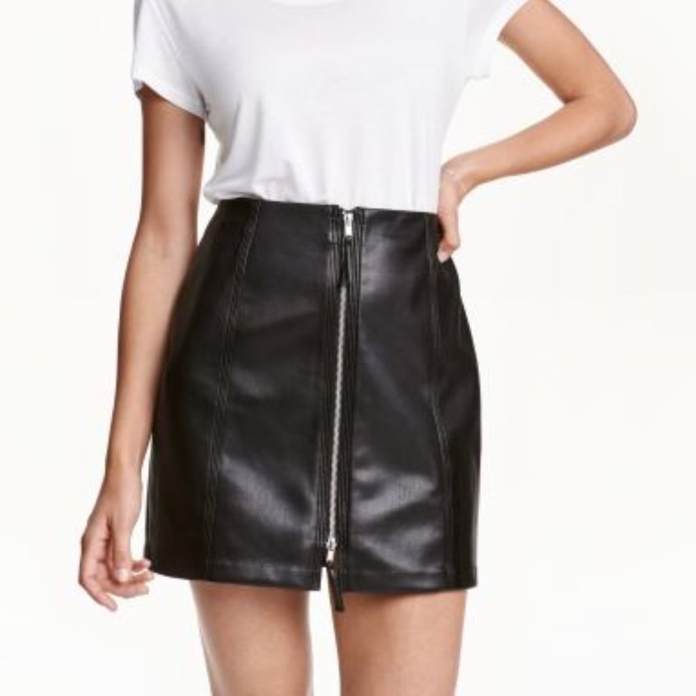H&M Leather Mini Skirt w/Tag